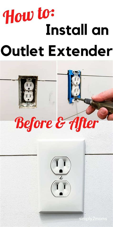 installing electrical box extender|electrical power outlet box extender.